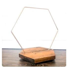 Geometric hexagon Cake stand